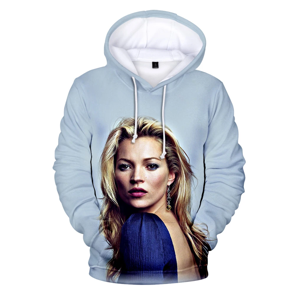 

Kate Moss Hoodie Long Sleeve Man Woman Sweatshirt Free Shipping Pop American Star 2022 Casual Style 3D Clothes