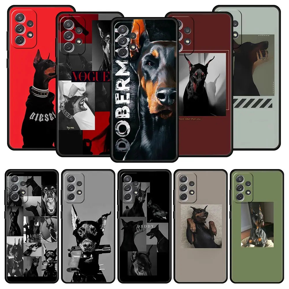 

Doberman Animal Dog Phone Case for Samsung Galaxy A52 A51 A72 A71 A42 A41 A32 A31 A22 A21 A21s A12 5G Cover Coque Shell Caso Bag