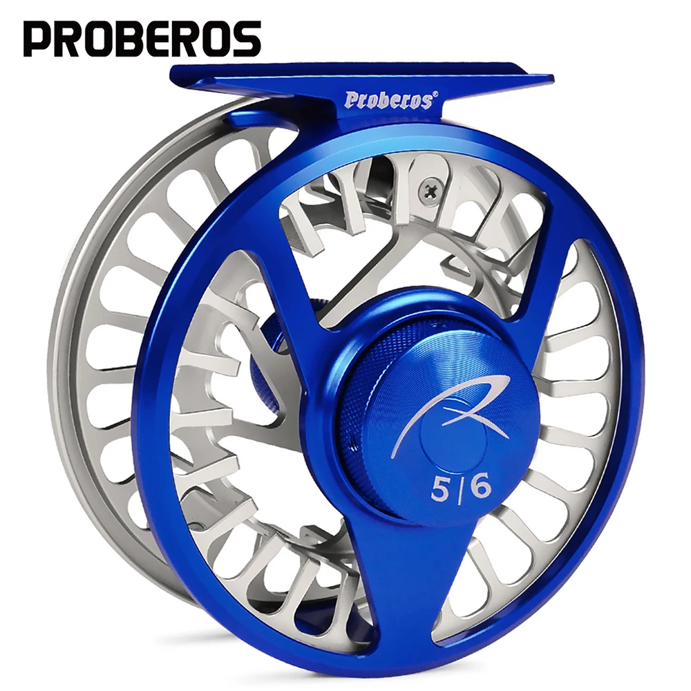 PRO BEROS Fly Fishing Wheel 5/6-7/8-9/11 WT Fly Fishing Reel CNC Machine Cut Large Arbor Die Casting Aluminum Fly Reel