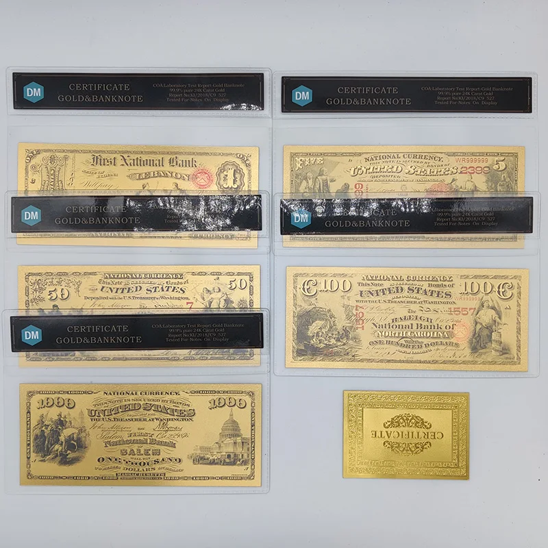 

Набор золотых банкнот 1875 года OIMG