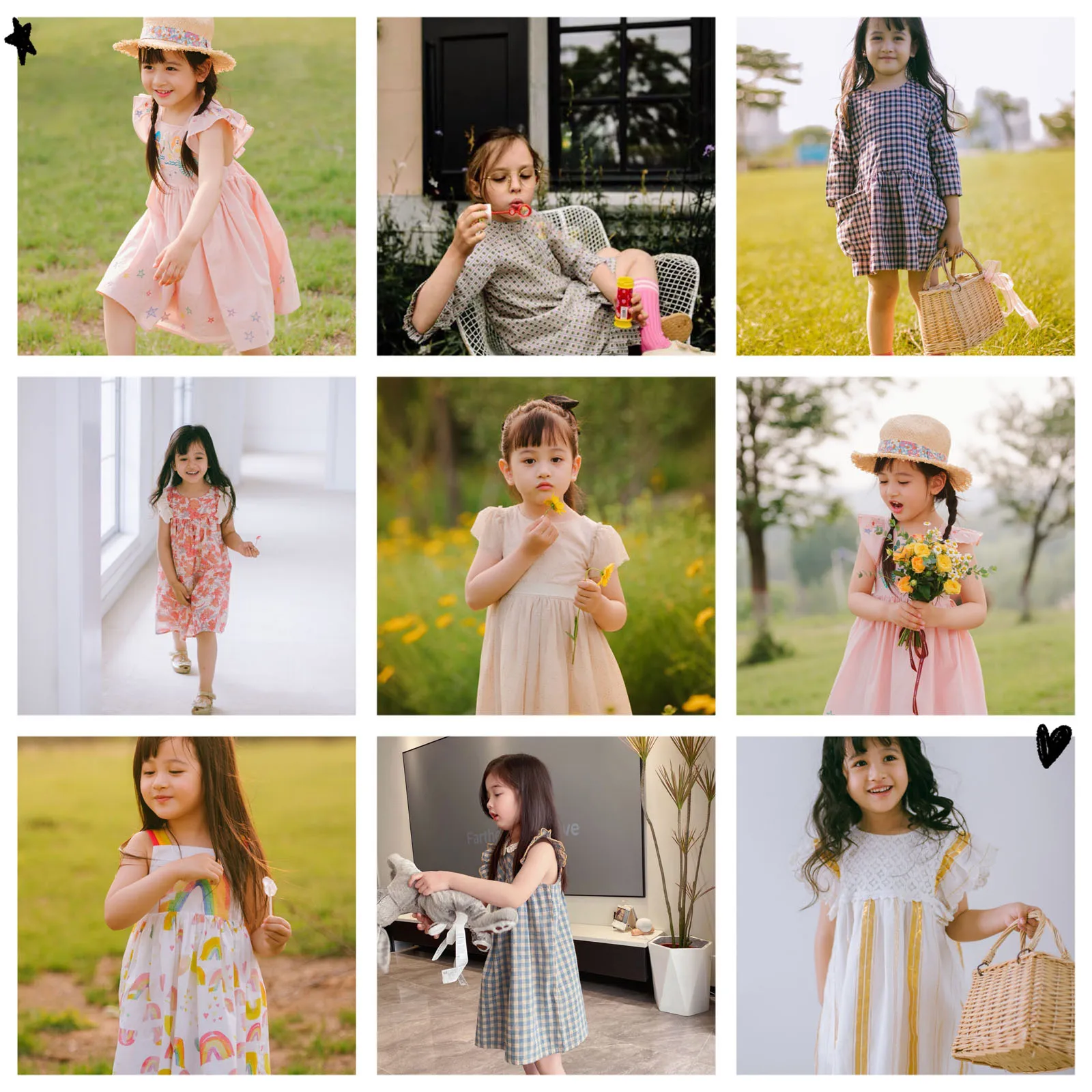 

Детское Хлопковое платье с цветочным принтом, на возраст 1-10 лет