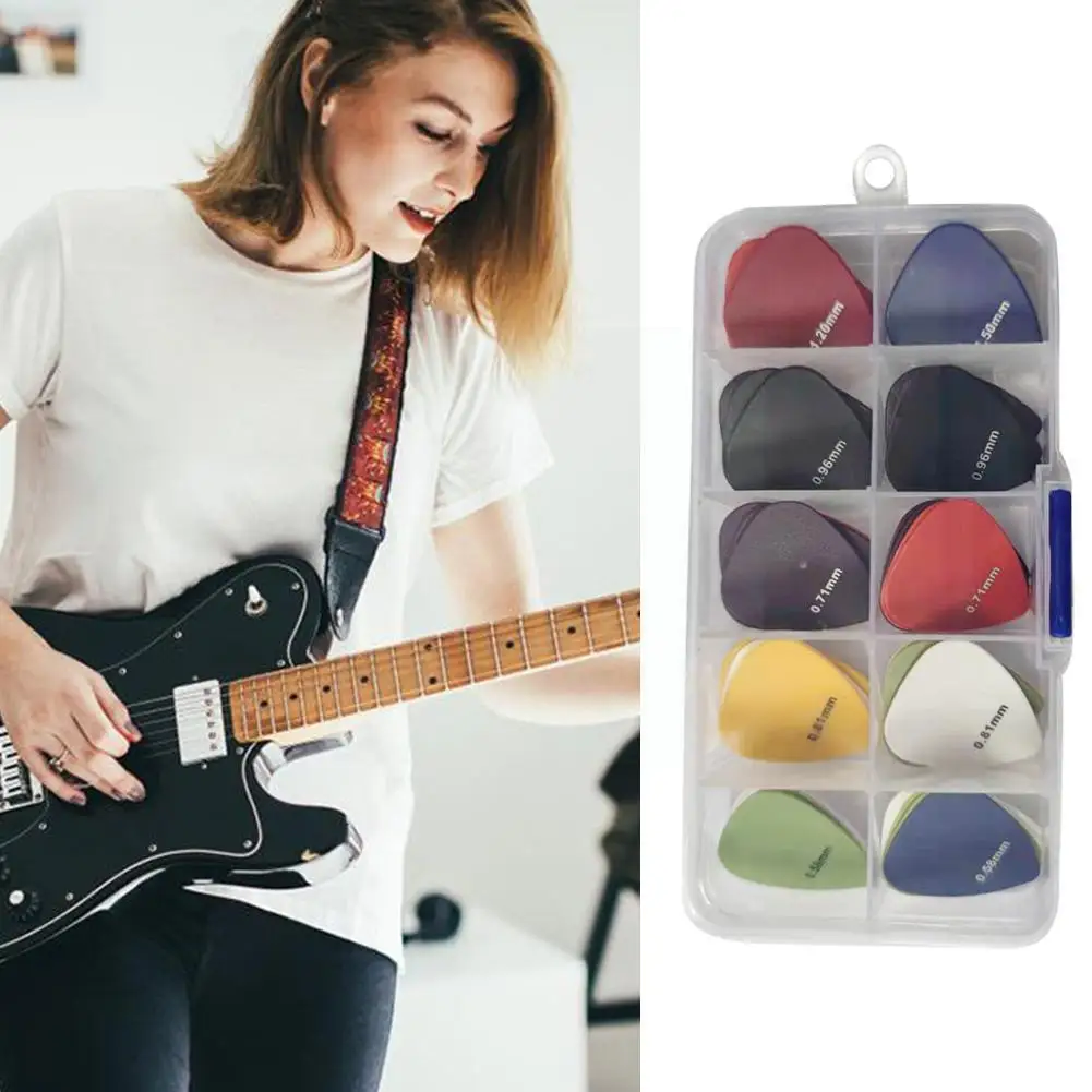 

Матовые/глянцевые шариковые медиаторы для гитары из АБС-пластика 50 штук медиаторов в коробке P9h1