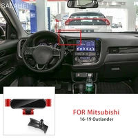 luxury gravity car smartphone holder for mitsubishi outlander mk3 20162020 air vent clip auto cellphone bracket accessories