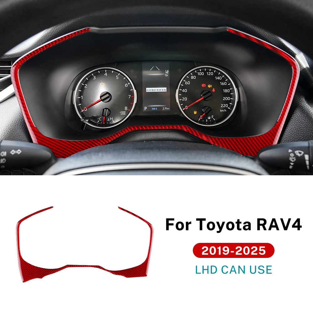 

Настоящая мягкая наклейка из углеродного волокна для Toyota RAV4 XA50 2019 2020 2021 2022 2023 2024 2025 LHD RHD, накладка на рамку автомобильного спидометра