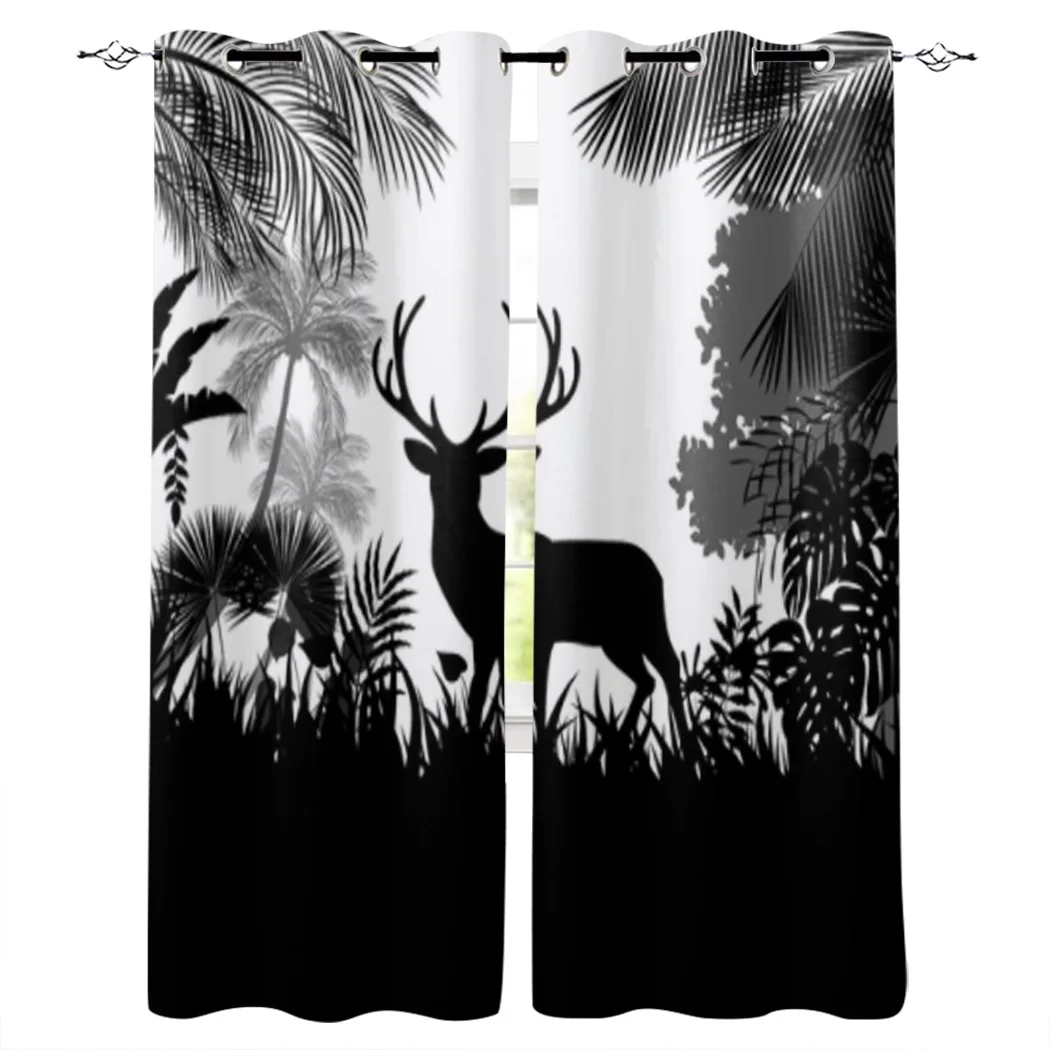 

Лес с диким оленем занавески для гостиной спальни элегантные шторы для кухни комната Оконные Занавески