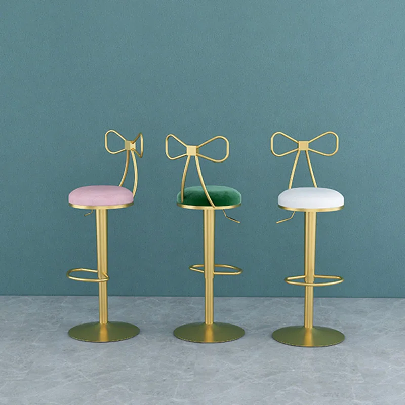 

Comfy High Swivel Manicure Chair Nordic Luxury Home Relaxing Chair Metal Dining Room Chaise Coiffeuse Furniture for Nail Salon