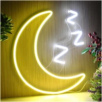 moon and sleep neon sign to the moon and back night neon lamp led for room bedroom decoration usb decor ins style