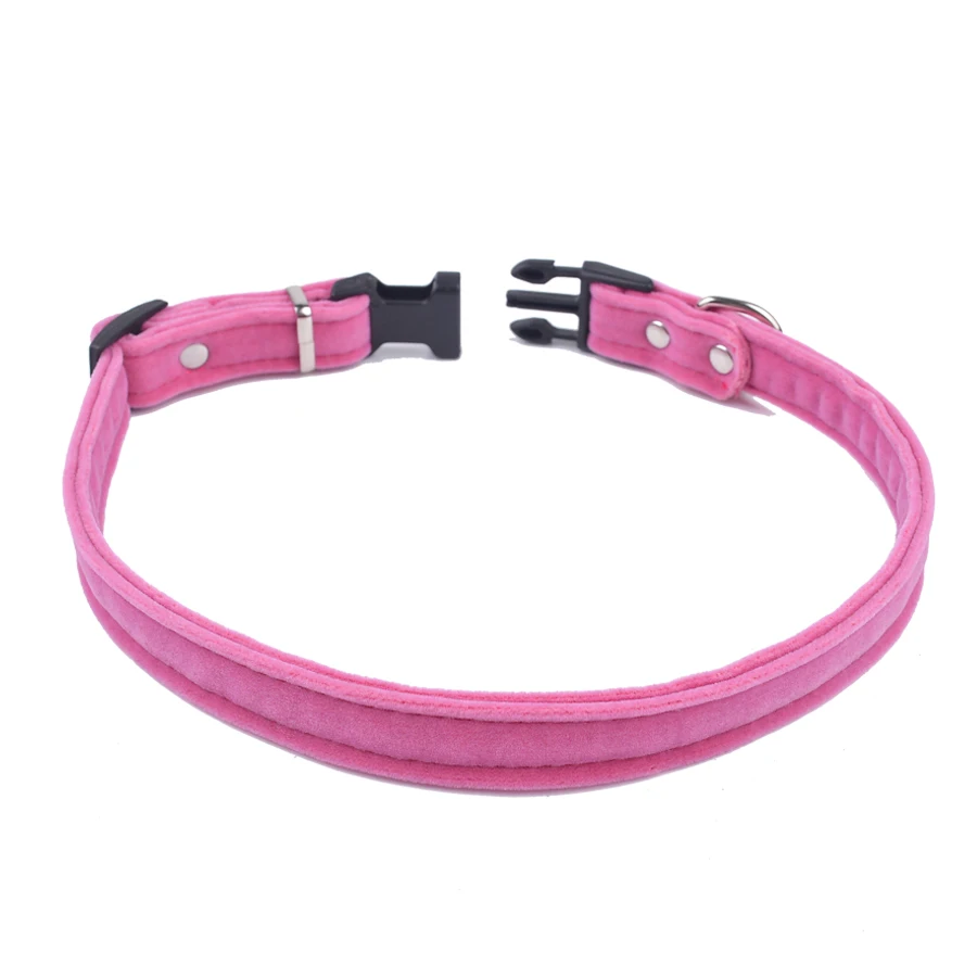 Набор замшевых ошейников для маленьких собак Мягкие ошейники красного черного