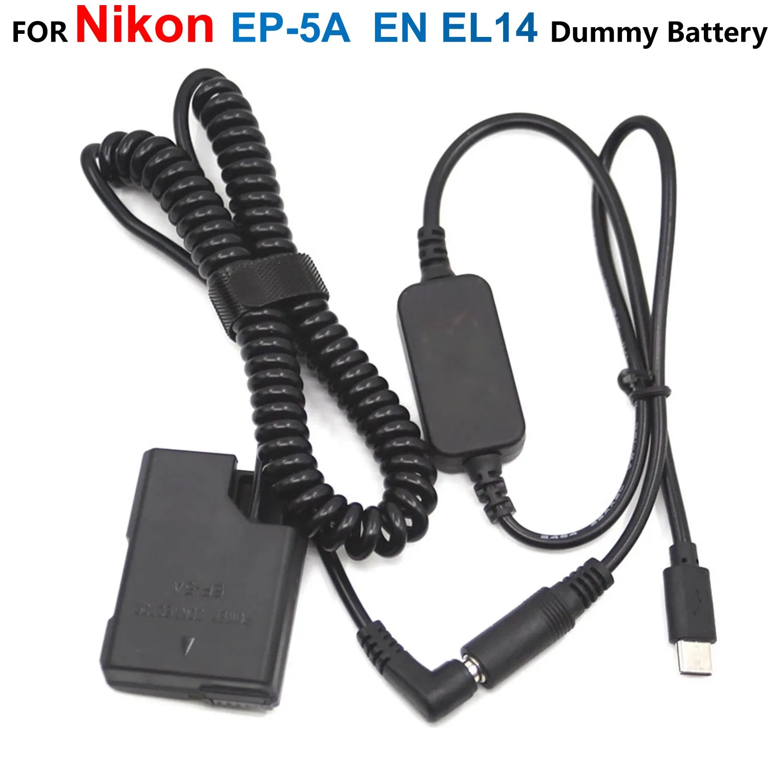 

EP-5A EN EL14 DC Couple Dummy Battery+EH-5A PD Charger USB Power Cable For Nikon D3200 D3300 D3400 D3500 D5200 D5300 D5500 D5600