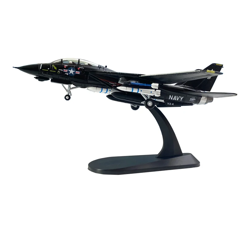 Фото 1/100 военно-морской флот Grumman F14 F-14A Tomcat VX-4 истребитель, металлическая военная игрушка, литая под давлением модель самолета для коллекции или подарка... №2