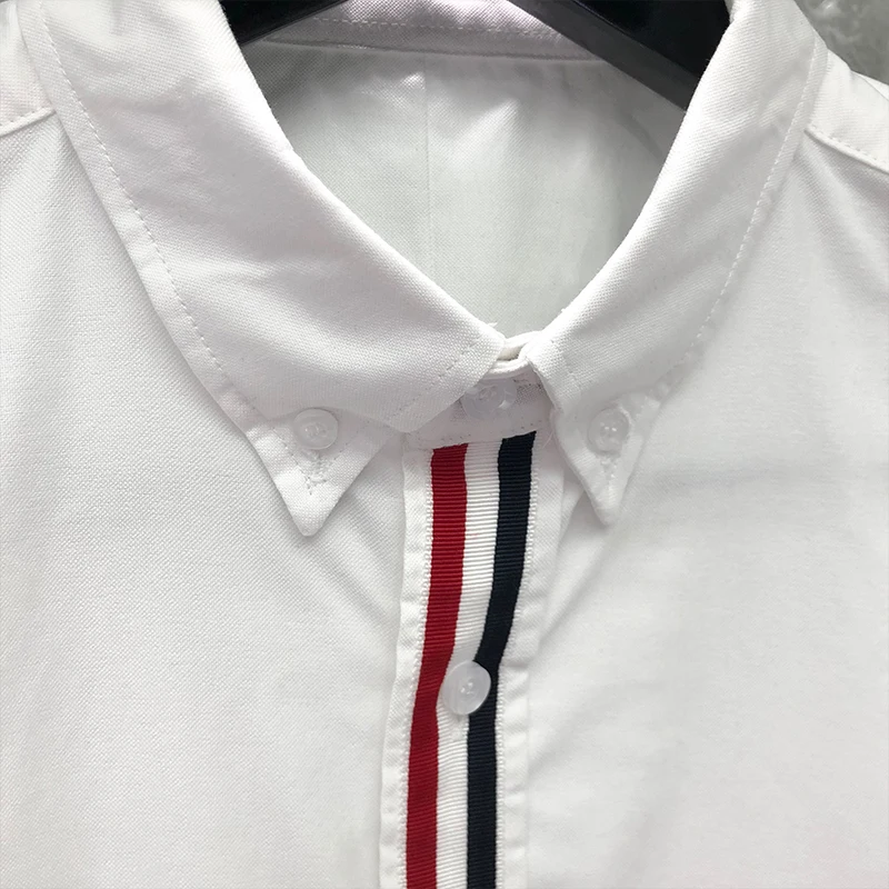 TB THOM Men's Short Sleeve Dress Shirt Solid Slim Fit Casual Business Formal Button Up Shirts with Pocket Classic Men’s Shirt