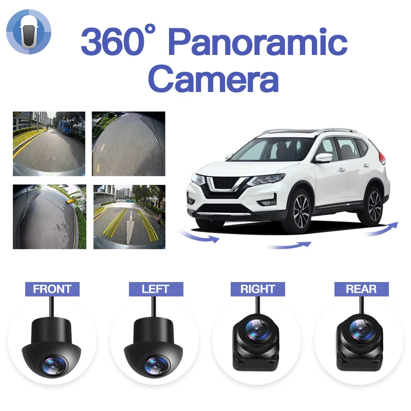 

Для автомобильных аксессуаров панорамная радиокамера 360 ° 3D глаз дирда передние и задние виды левый и правый видеорегистратор 1080P