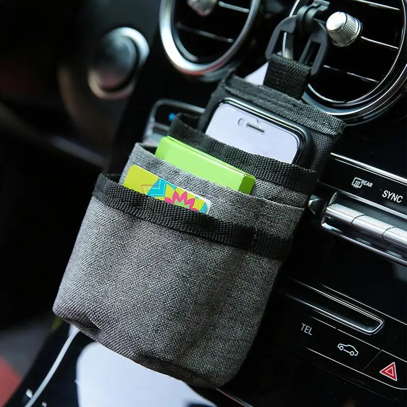 

Car Air Vent Storage Bag Car Vent Pouch With Charging Port Personal Belonging Storage Pouch Organizer Interior Accessories
