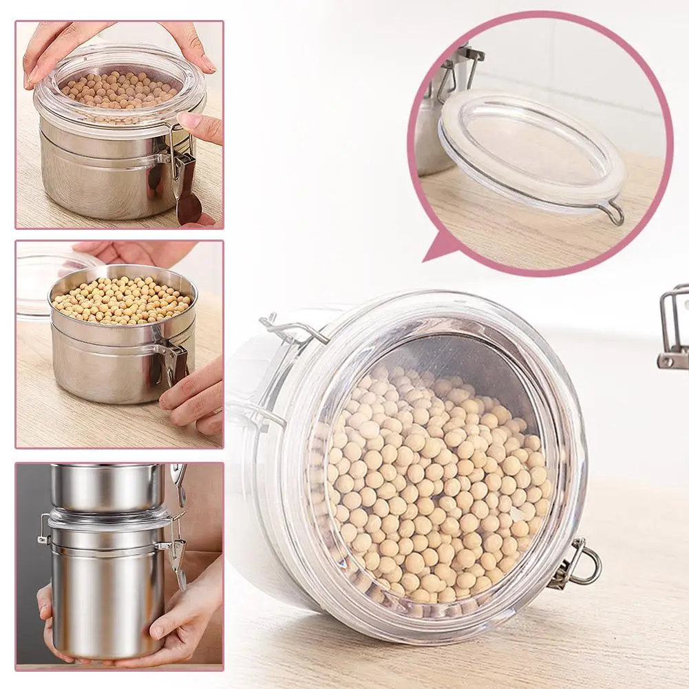 1 шт. Герметичные банки из нержавеющей стали банка для хранения кофе молока чая