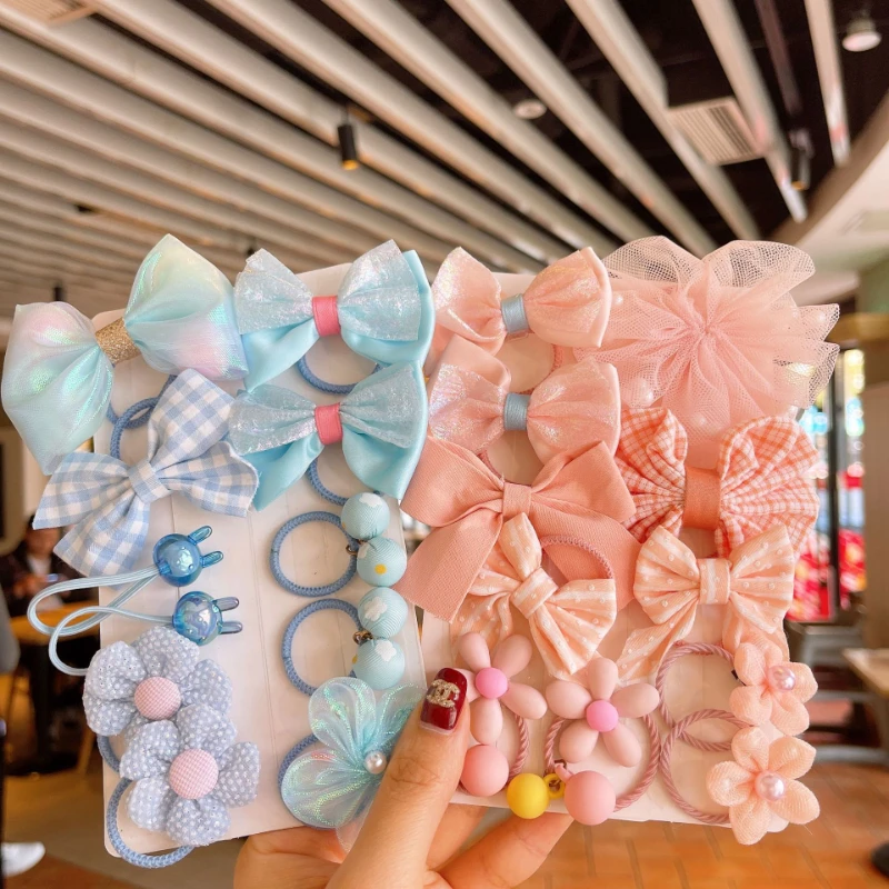 

Rubber Band Does Not Hurt Hair High Elastic Hair Rope Baby Cute Butterfly Tied Headband Girl's Flower Hairband