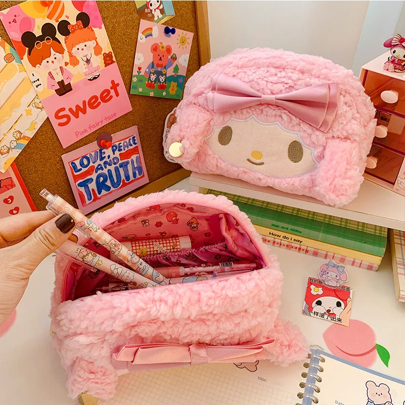 Cute cartoon pencil case bag Large capacity  pouch kawal korean stationery for girl back to school supplies