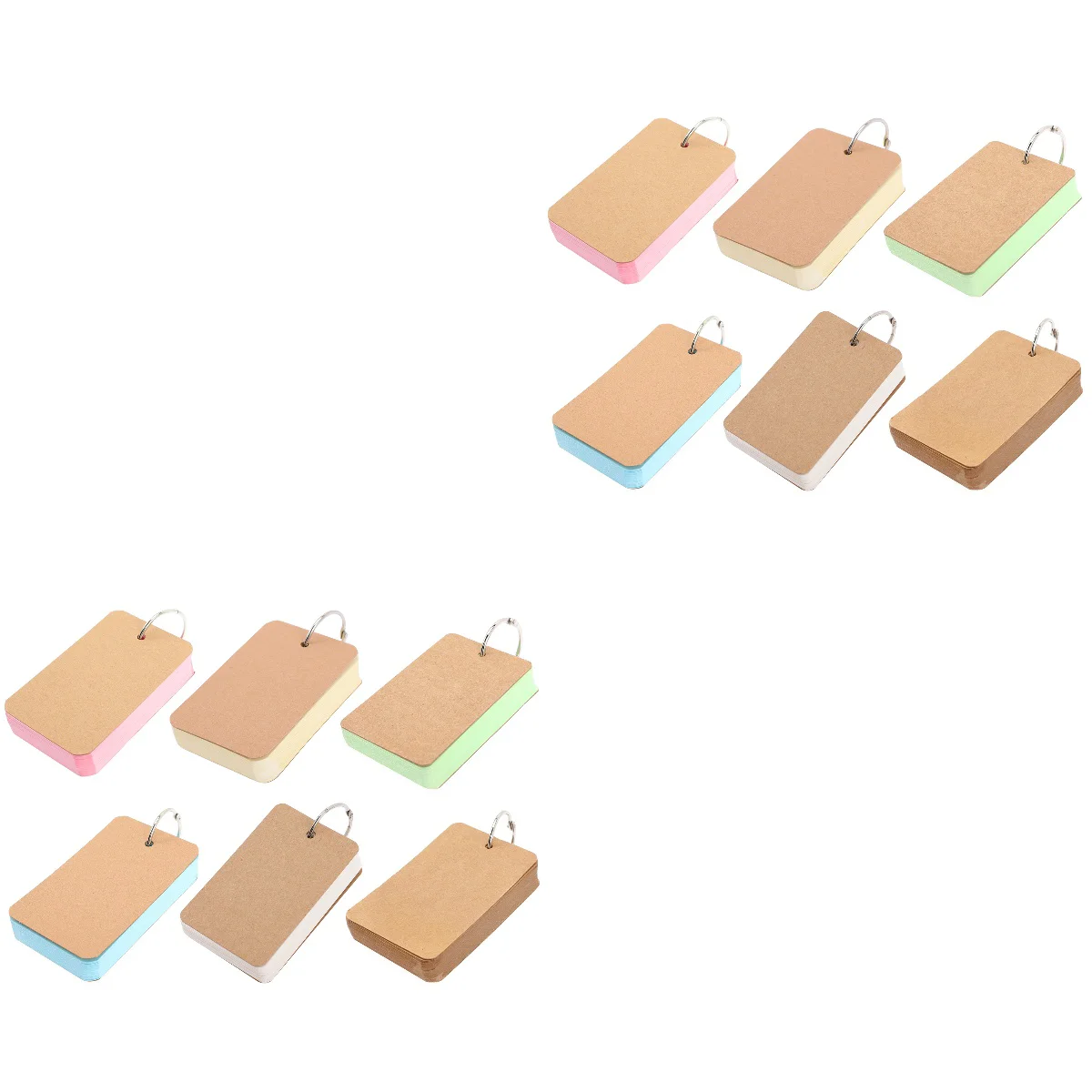 

12 Pcs Blank Ring Notepads Blank Vocabulary Notepads Portable Memo Cards