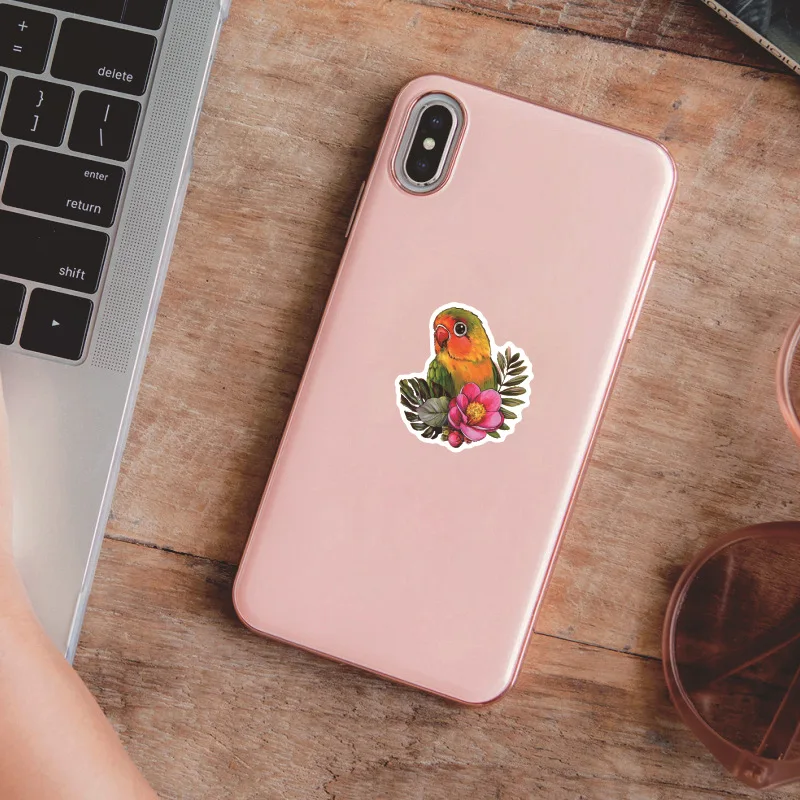 

50Pcs Cartoon Color Parrot Stickers For Suitcase Skateboard Laptop Luggage Phone Car Styling DIY Decal Pegatinas