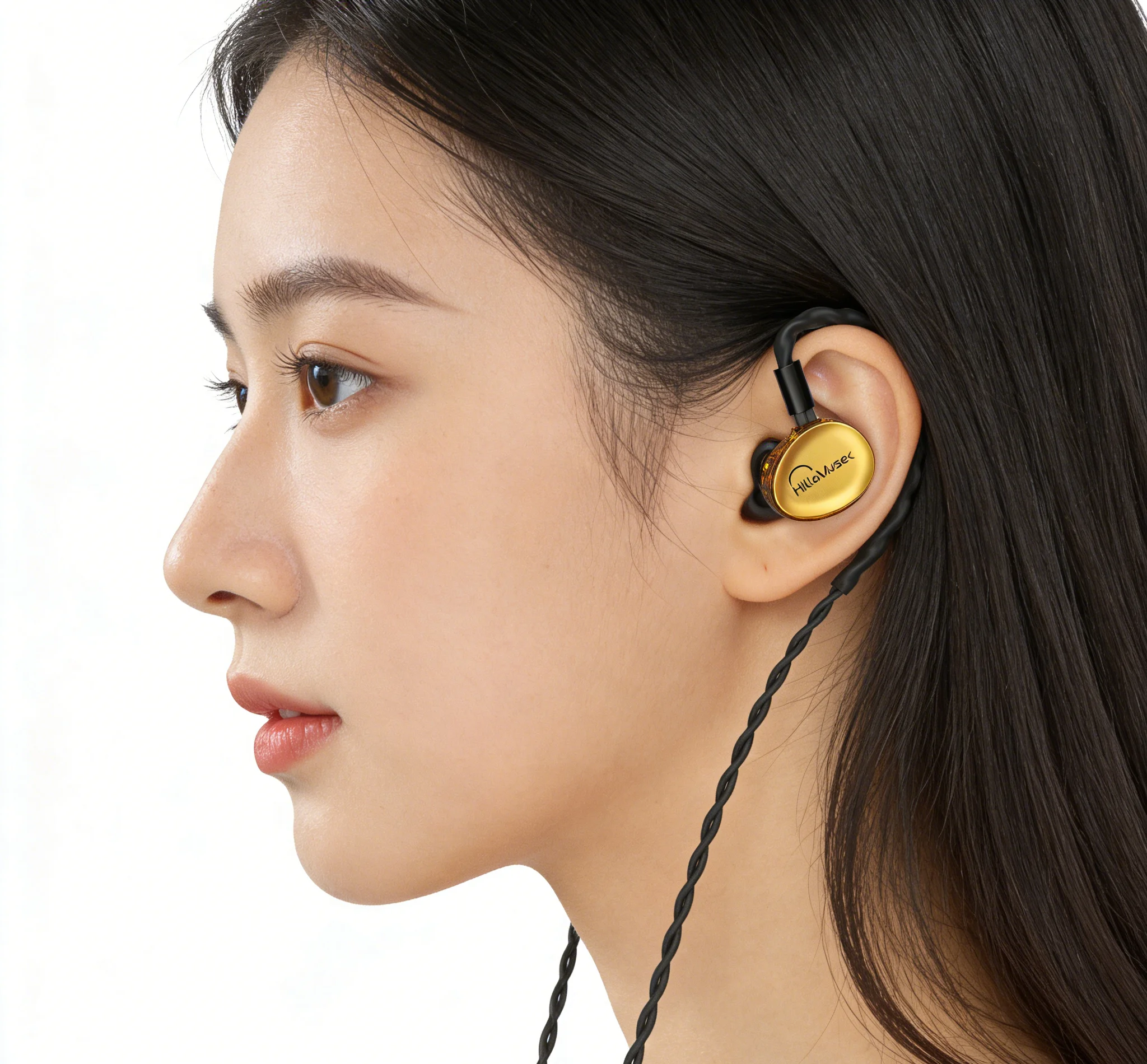 Фото Наушники HilloMusek Audiophile Hybrid IEM 1DD+1BA HiFi со съемным кабелем №4