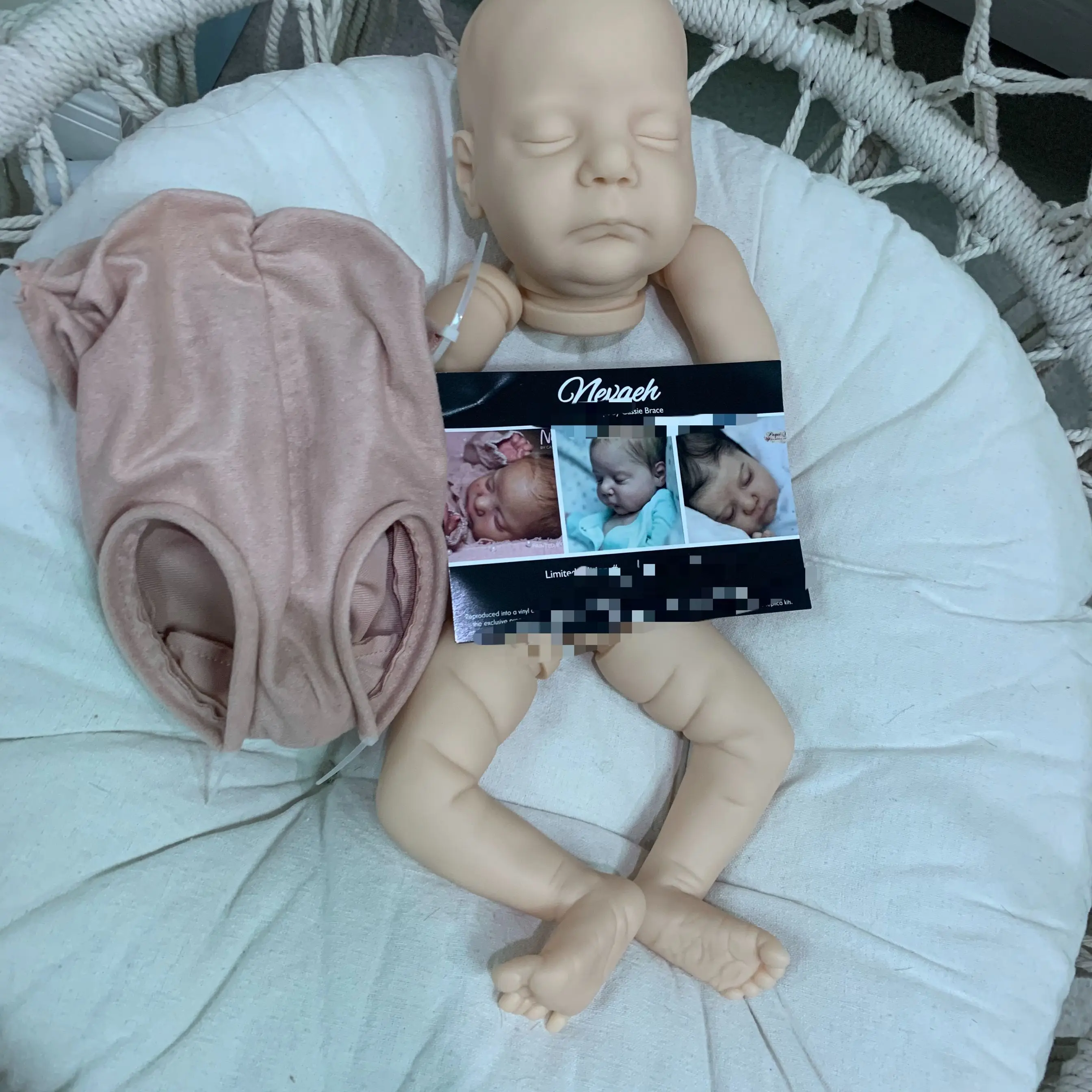 

FBBD 17inch Reborn Doll kit Nevaeh Limited edition soft touch fresh color kit with COA
