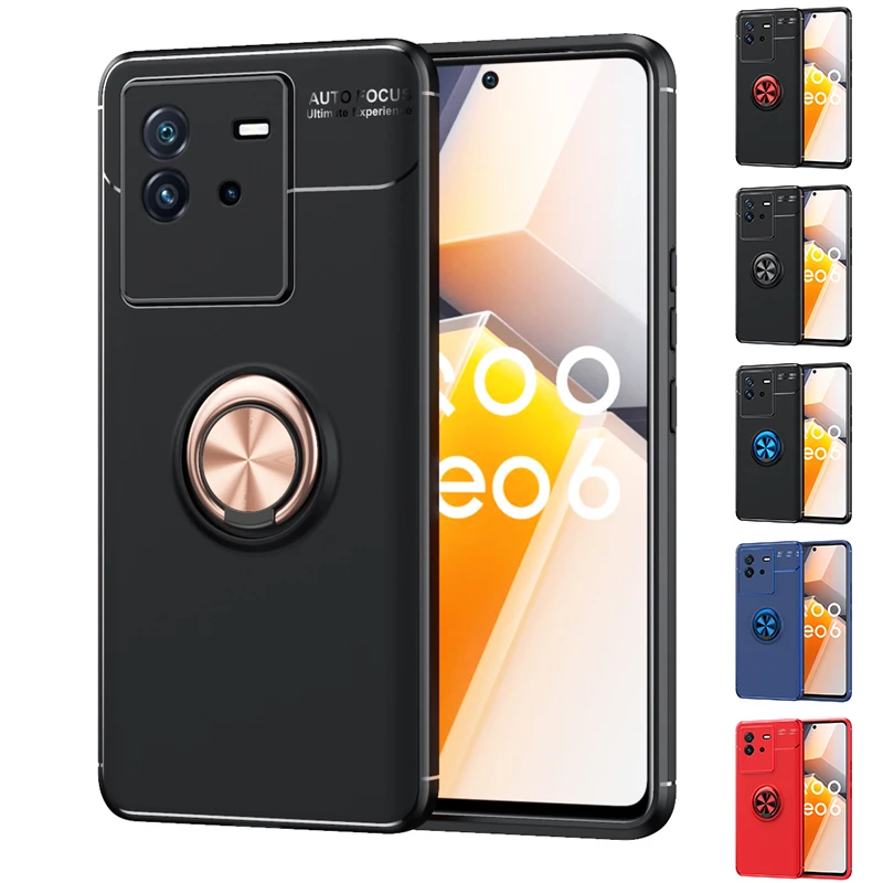 

For Vivo iQOO Neo 6 Case Cover For Vivo iQOO Neo 6 SE Capa Shockproof Soft Ring Magnetic Holder For Cover Vivo iQOO Neo 6 Fundas