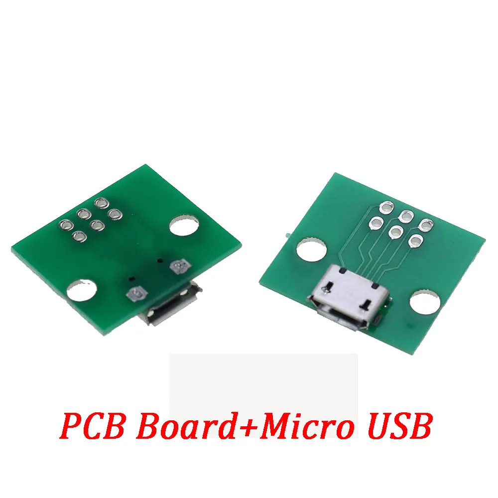 1 шт. MICRO to SMT 5P PCB тестовая Плата USB Female Electronic тестирование и преобразование
