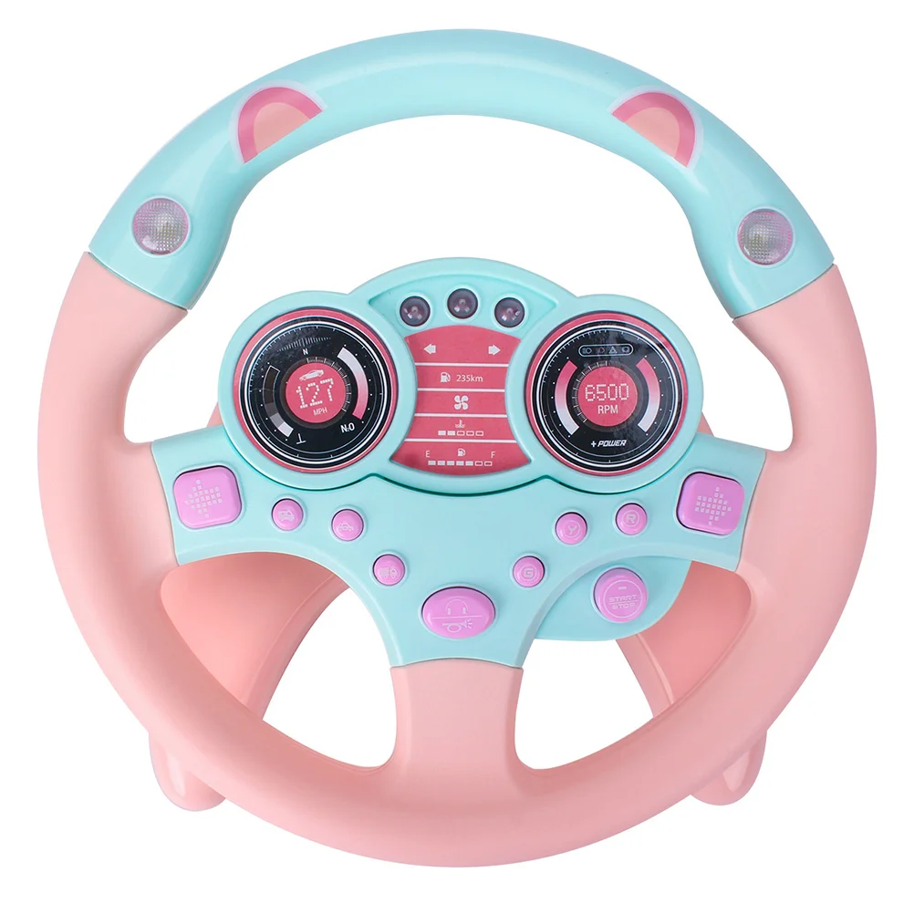 

Cosplay Simulation Steering Wheel Child Car Toys Babies Kids Electronic Component Simulated