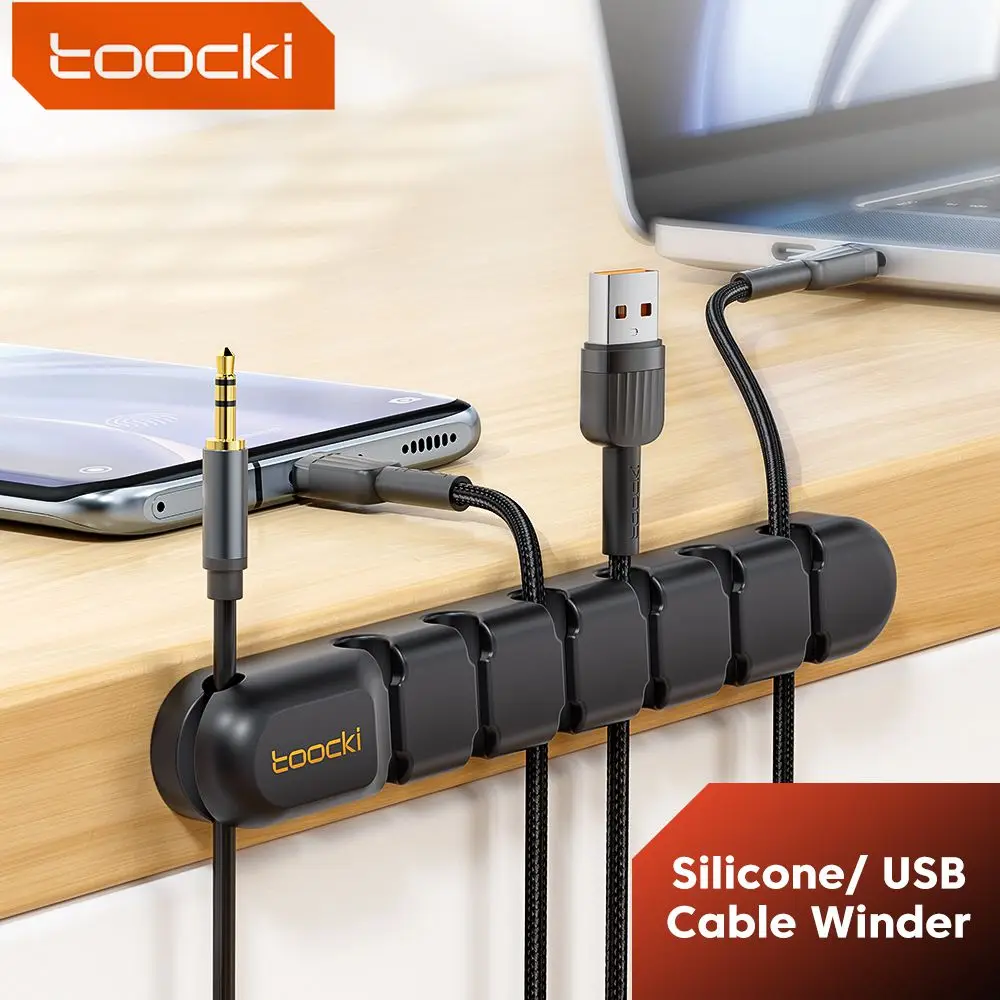 

Toocki Cable Organizer USB Cable Winder Cable Holder Cord cable tidy for Speaker Cable Organizer 5-7 ClipsCable Management
