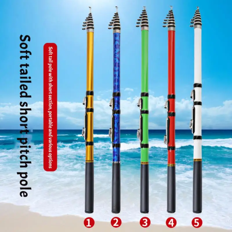 

2.1M -3.6M Carp Fishing Rod Feeder Hard FRP Carbon Fiber Telescopic Fishing Rod Fishing Pole Mini Travel Rod Reel Seat