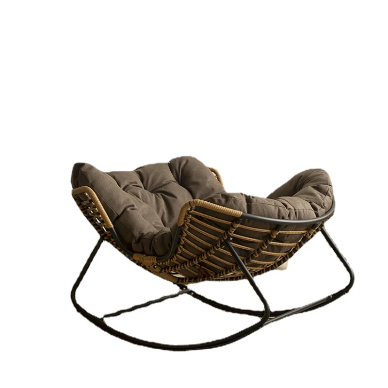 

Hxl Rocking Chair Rattan Couch Casual Rocking Chair Lazy Recliner Light Luxury Arm Chair