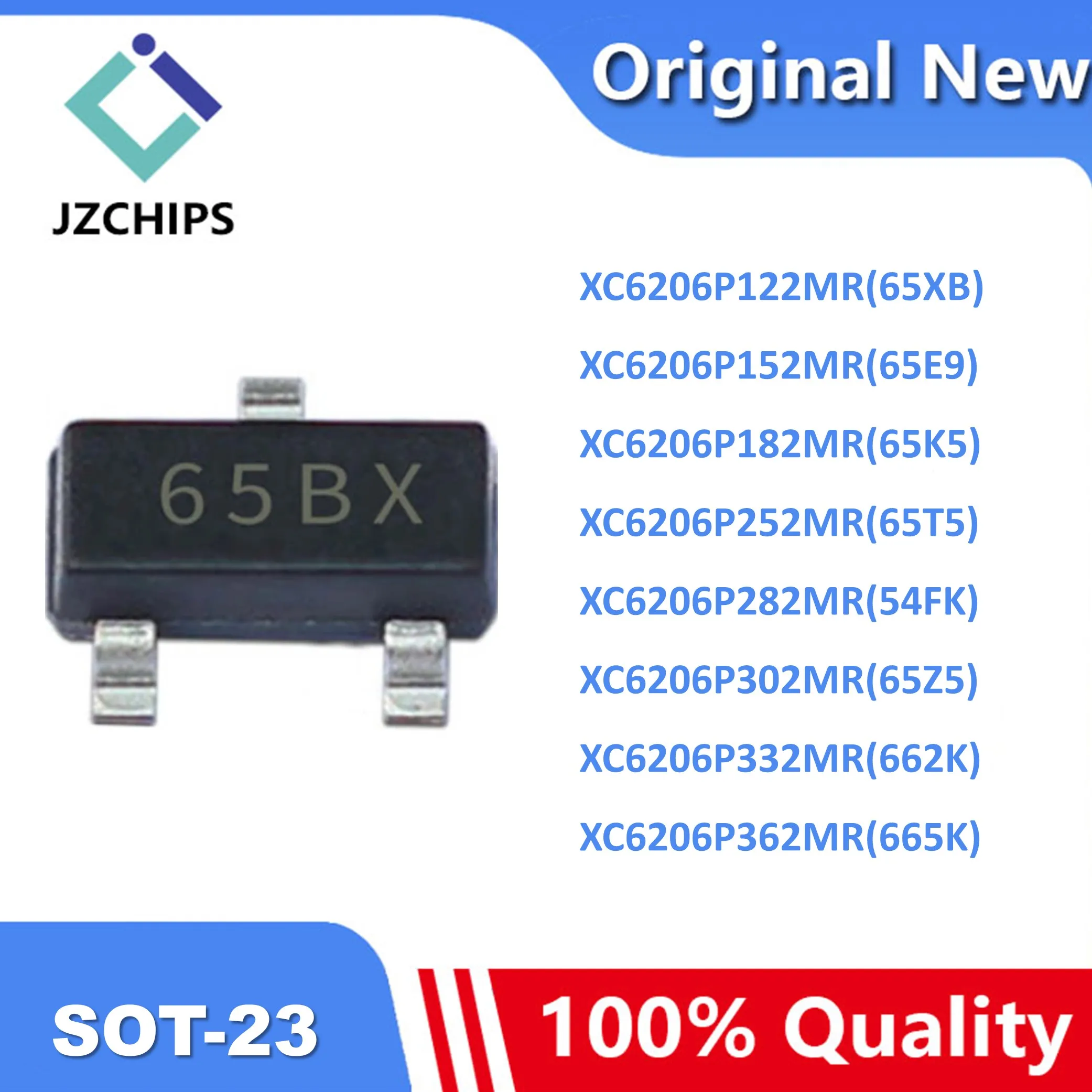 

50PCS XC6206P122MR XC6206P152MR XC6206P182MR XC6206P252MR XC6206P282MR XC6206P302MR XC6206P332MR XC6206P362 MR 1.2/1.5/1.8V
