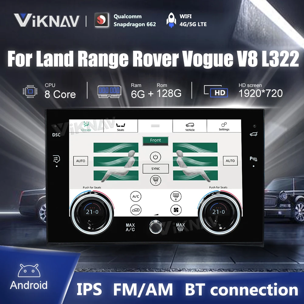 

ac panel Climate control Board For Land Range Rover Vogue V8 L322 2002-2012 Old to new 10.4inch touch screen with car stereo
