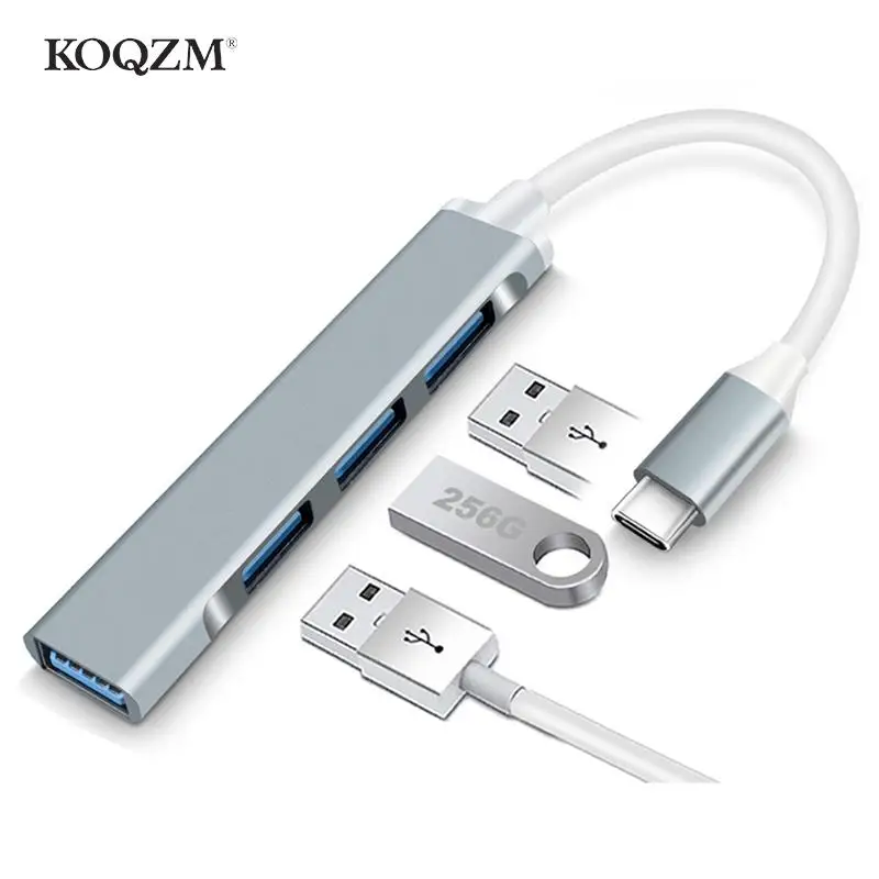 

USB C HUB 3.0 Type C 3.1 4 Port Multi Splitter Adapter OTG For Xiaomi Lenovo Macbook 13 15 Computer Accessories
