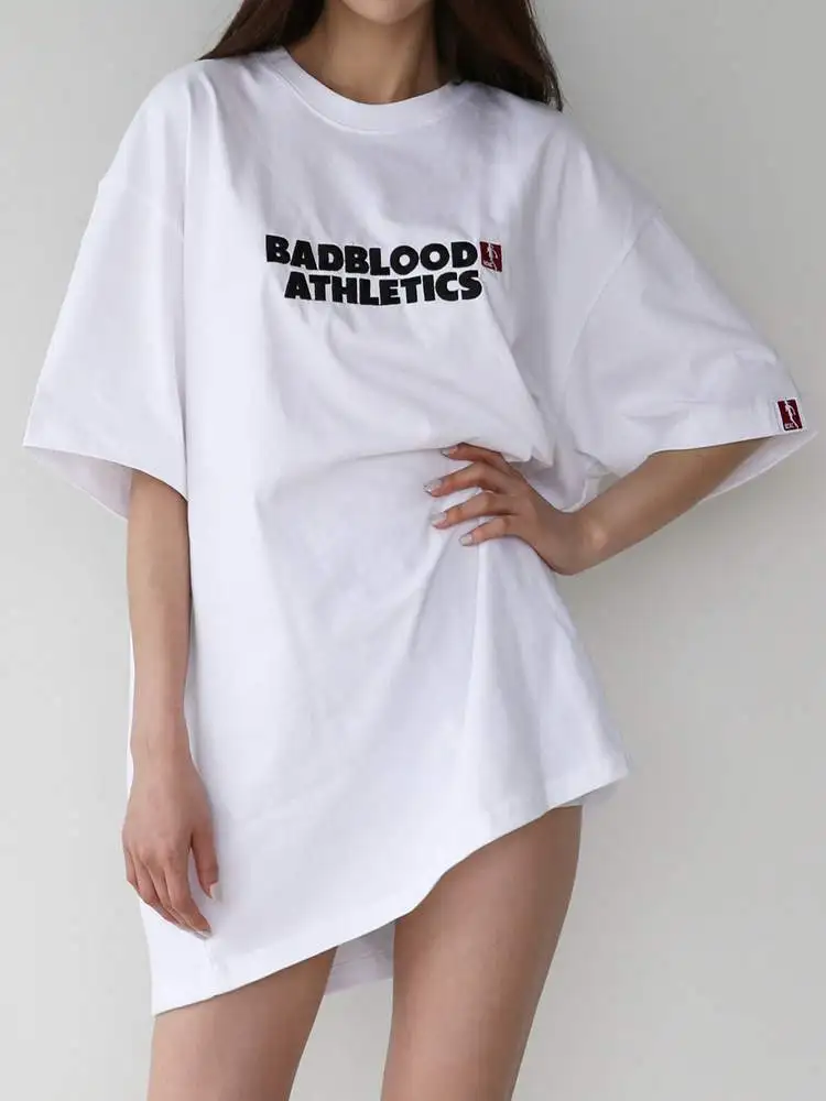 

2022 Summer New Letter Embroidery Short-sleeved Loose Men and Women Same T-shirt Top