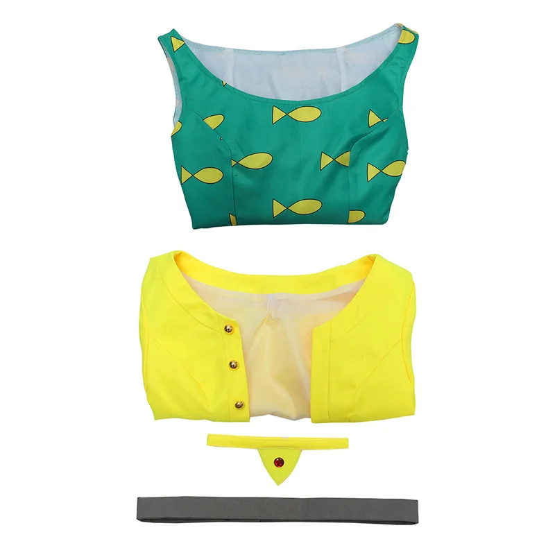 Аниме принцесса Кэролин косплей костюм желтое пальто с зеленым платьем полный