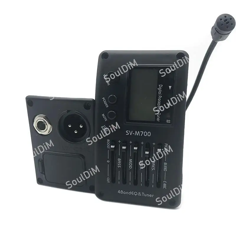 10Set 4/5 Band Acoustic Guitar Preamp EQ Tuner Piezo Pickup Equalizer System for Folk | Parts & Accessories