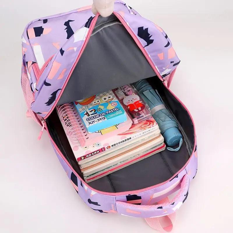 Elementary Student School Backpacks Children Girls Purple Orthopedic bags Korean Style Teens School Traveling Rucksack