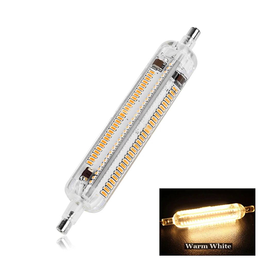 

R7S SMD 5730/3014 LED Glass Tube 118mm 135mm Lamp Spotlight Warm White Buildings 11W/15W Floodlight Home Replace Halogen Lamp