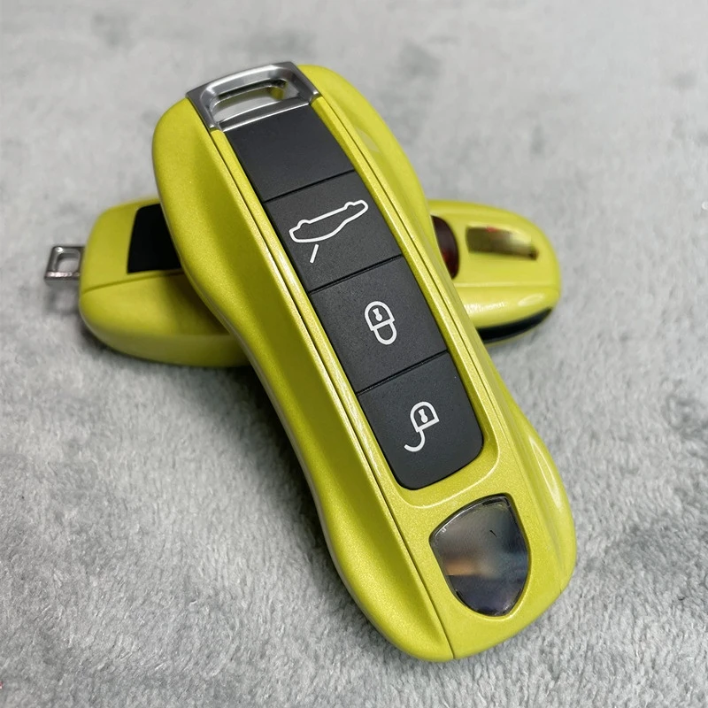 

Suitable For Porsche Taycan Panamera Macan Cayenne 718 911 Olive Green Key Cover Three Or Four Buttons Are Universal