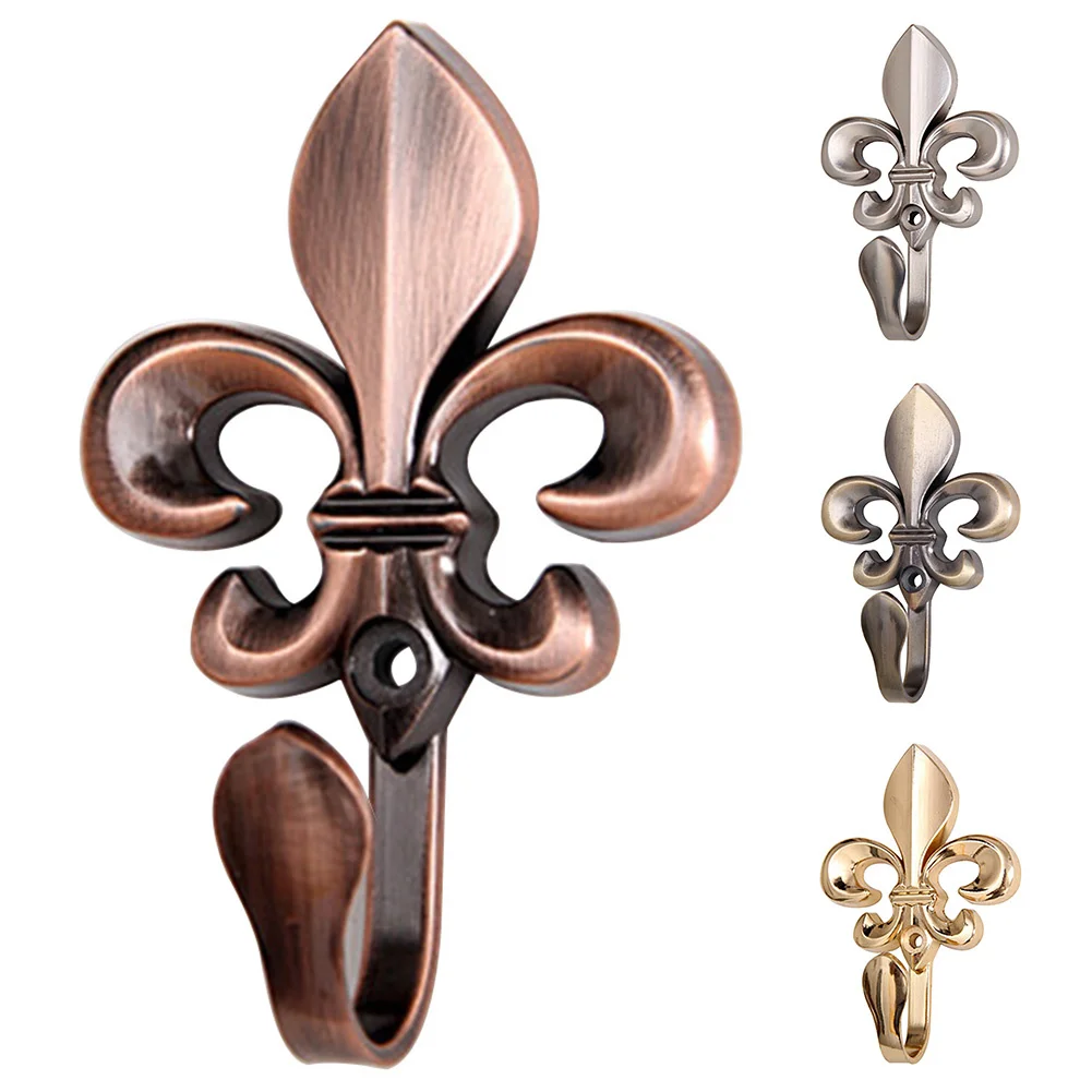 

2PCS Zinc Alloy Hook Vintage Organizer Holder Blossom Shaped Towel Curtain Hooks Wall Hanging Curtain Holder Home Decor
