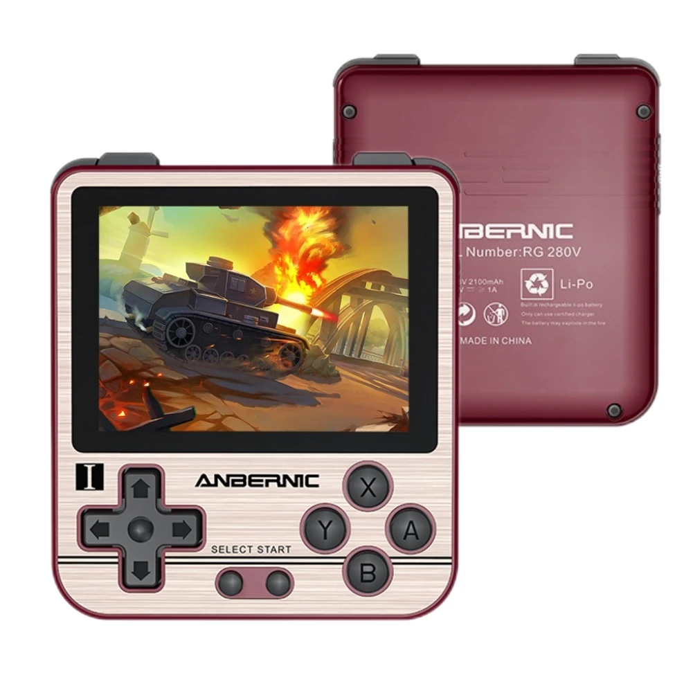 

RG280V Portable Handheld Game Console 16GB with Stereo Speakers TF Game Card Classic Games Mini Retro Console