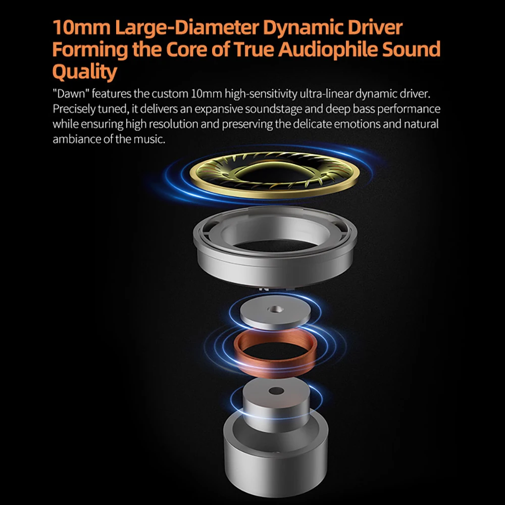 KZ-Dawn динамические проводные наушники HIFI с тяжелыми басами игровые