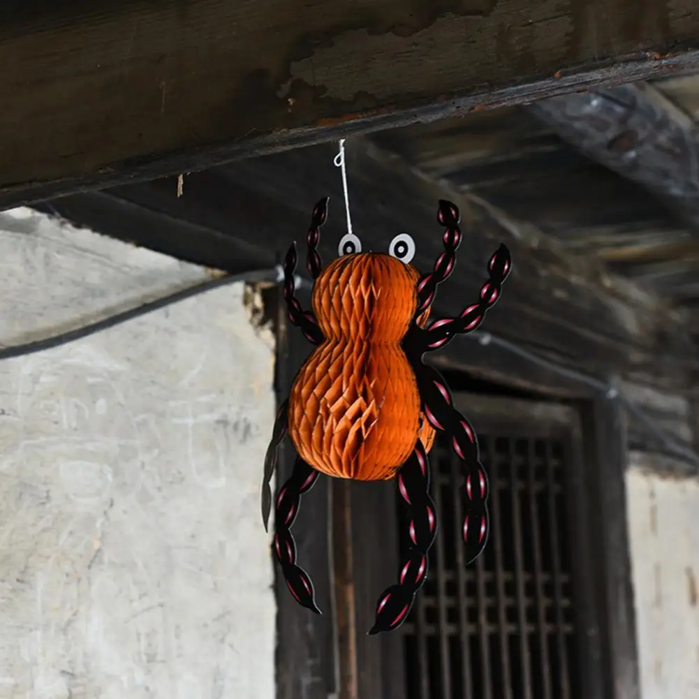 

Spider Paper Hanging Decoration Spooky 3d Spider Honeycomb Decorations for Halloween Parties Festive Hanging Paper Pendants