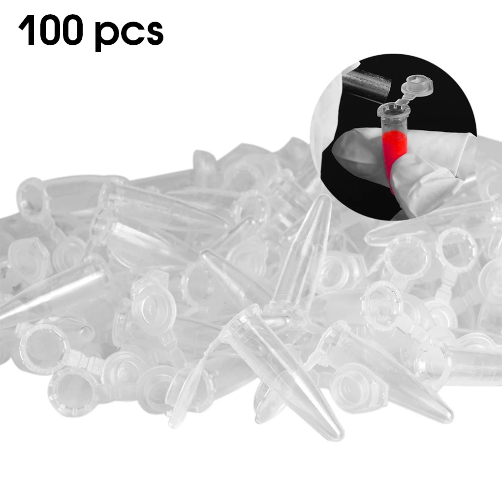 

100Pcs Centrifuge Tube Portable Leakproof Microcentrifuge Tubes Chemical Samples Container Tools Accessories