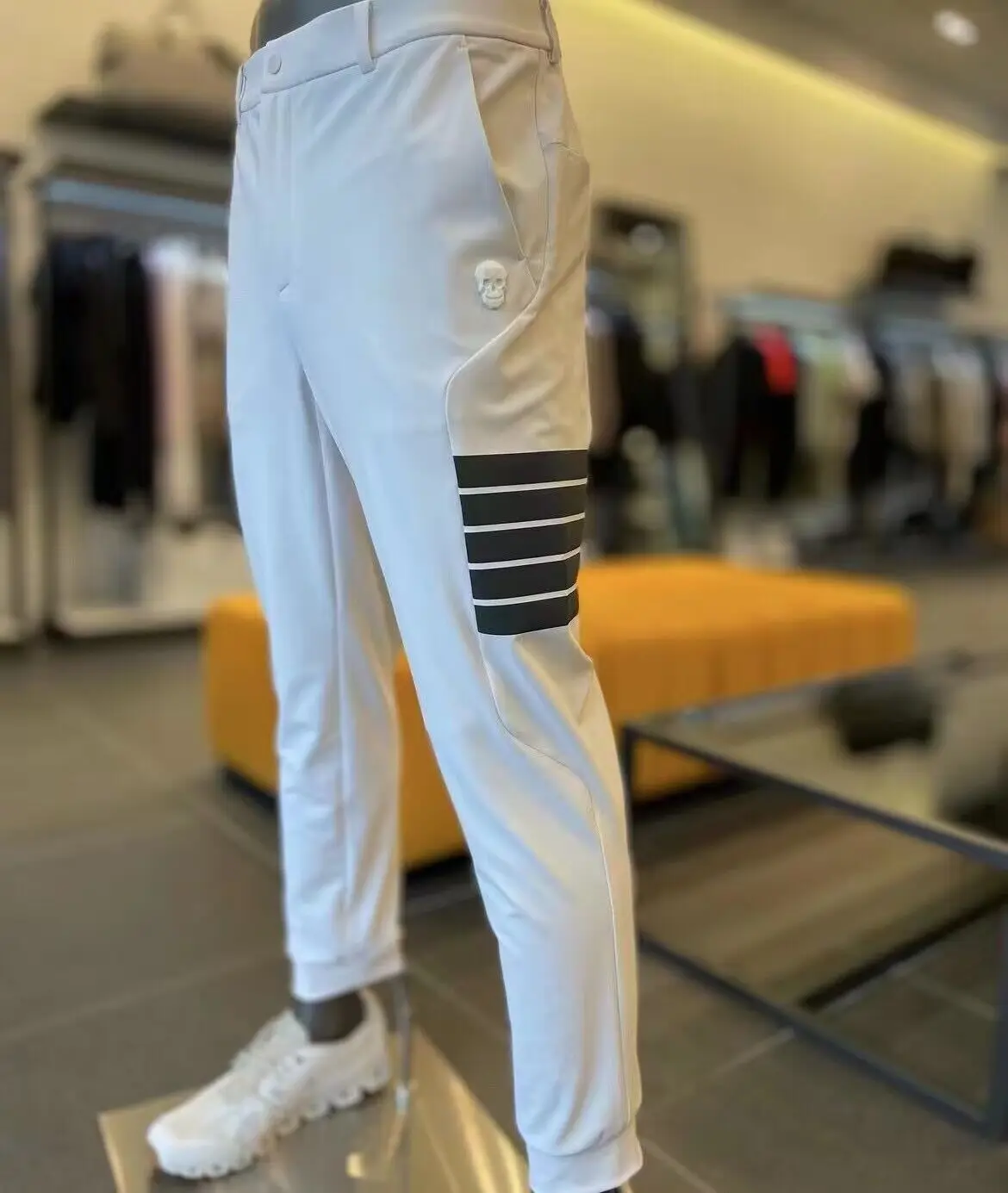 2023 Golf Pants Spring and Summer Leisure Korean Golf Trousers with Elastic Bands Solid Color