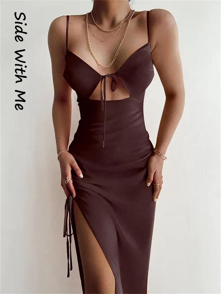 

Женское облегающее мини-платье на бретелях, с V-образным вырезом