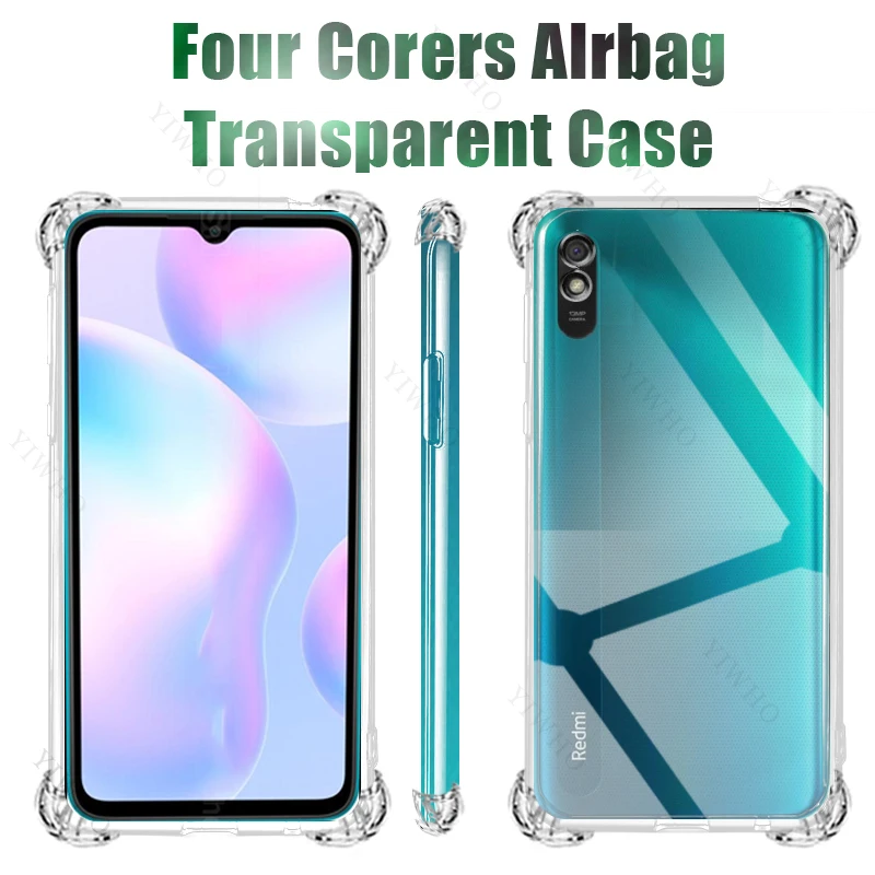 Защитный прозрачный чехол для телефона Xiaomi Redmi 9A M2006C3LG ТПУ утолщенный Прозрачный 9