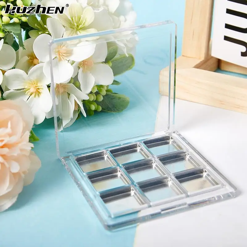 

9 Grids Palette Eye Makeup Storage Box For Women Girls Beginners Empty Eyeshadow Dish DIY Eyeshadow