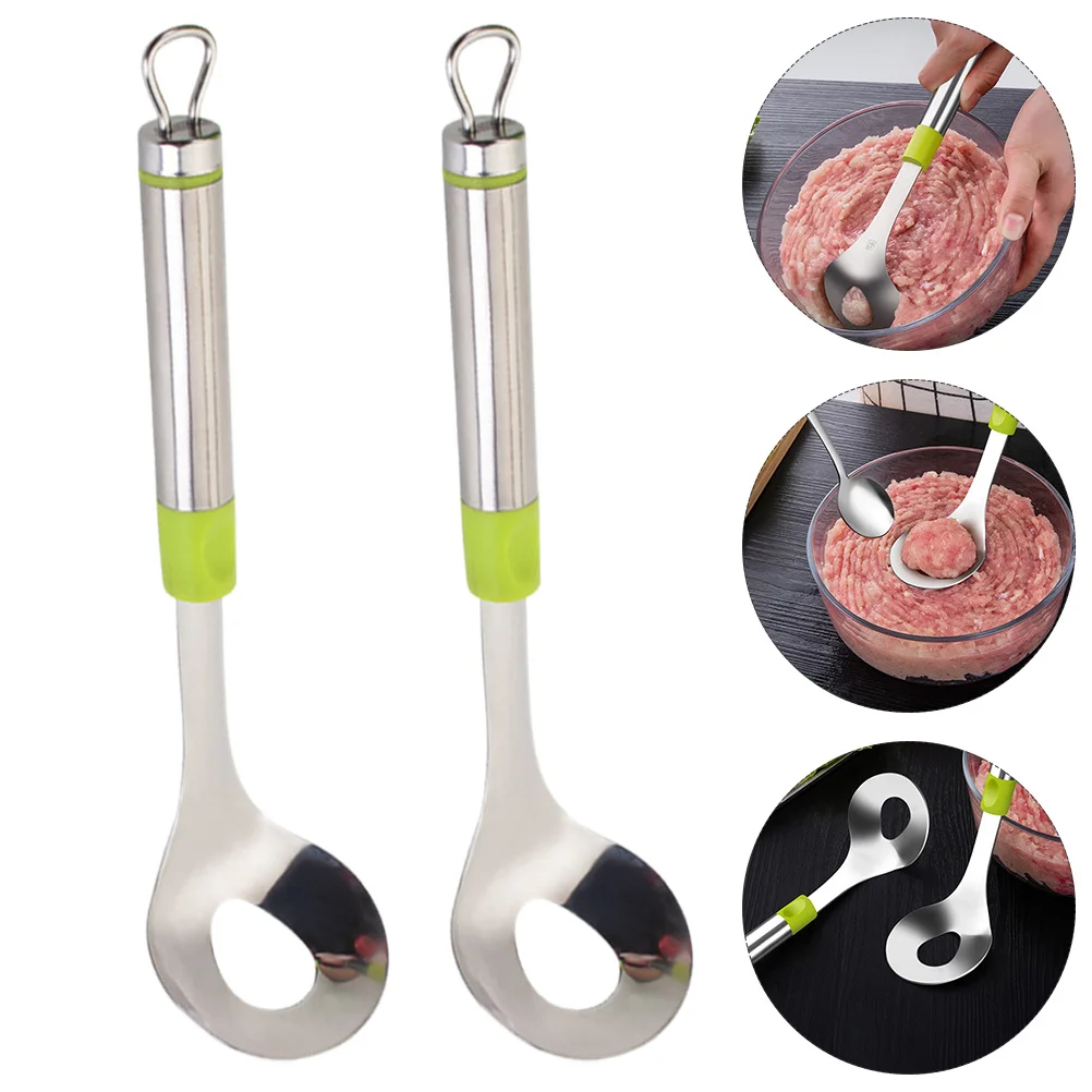 

Meatball Meat Spoon Baller Metal Maker Tongs Making Make Melon Eating Handle Scoop Meatballs Stuffed Shaper Cake Shaping