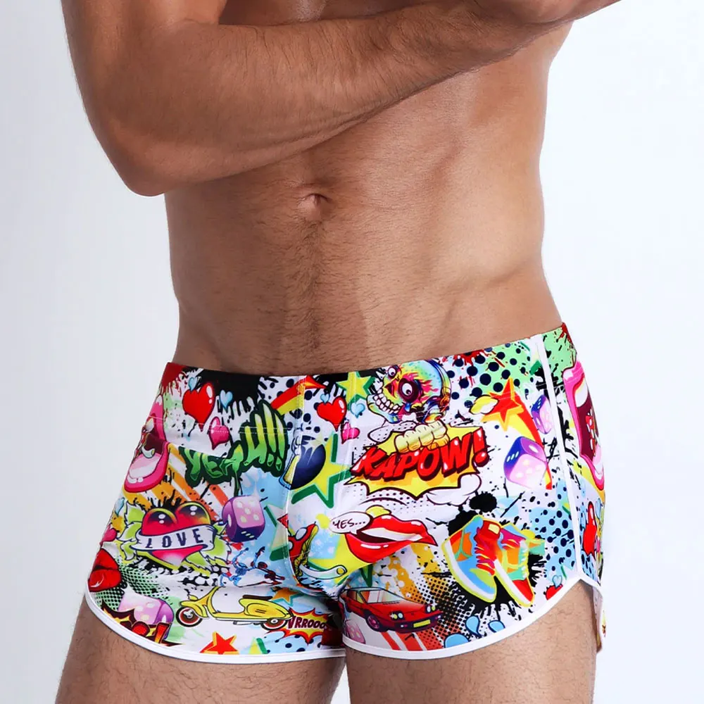 Men's Swimsuits Fashion Cartoon Swim Shorts Quick Dry Swimwear Beach Swimming Trunks Sport Surfing Jammer Bathing Beachwear